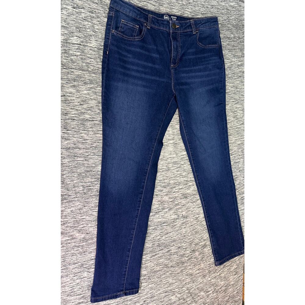 Wonder Nation Dark Wash Skinny Jeans Girls Plus 16Adjustable Waist Stretch Denim